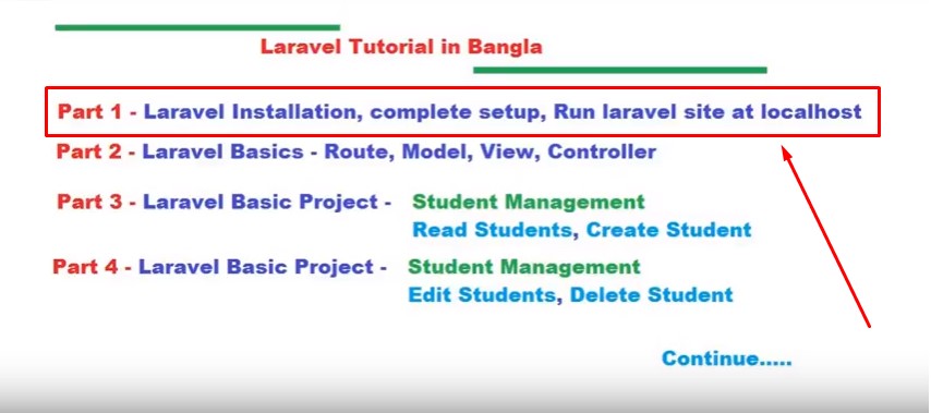 How to install and setup laravel bangla